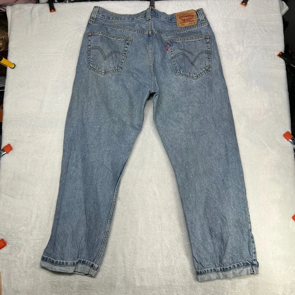 Levi's 505 Regular‎ Fit Jeans Men's Blue Denim Pockets Mid Rise Straight - 36X28